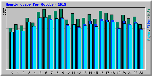 Hourly usage for October 2015