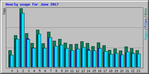 Hourly usage for June 2017